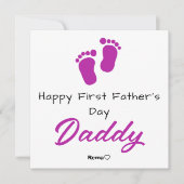 お父さんへ　最初の父の日おめでとう - 写真入りオリジナルカード シーズンカード (正面)