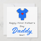 お父さんへ　最初の父の日おめでとう - 写真入りオリジナルカード シーズンカード (正面)