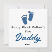 お父さんへ　最初の父の日おめでとう - 写真入りオリジナルカード シーズンカード (正面)