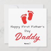 お父さんへ　最初の父の日おめでとう - 写真入りオリジナルカード シーズンカード (正面)