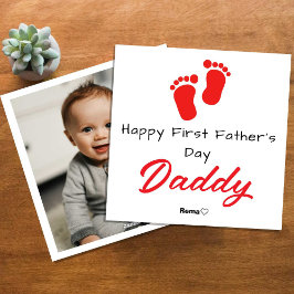 お父さんへ 最初の父の日おめでとう - 写真入りオリジナルカード シーズンカード