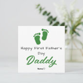 お父さんへ　最初の父の日おめでとう - 写真入りオリジナルカード シーズンカード (スタンド正面)