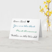 お父さんへ | 素敵な父の日の願い カード (黄色い花)