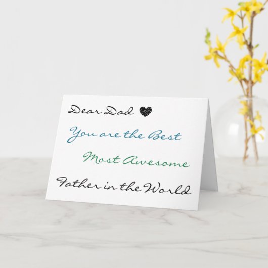 お父さんへ | 素敵な父の日の願い カード (黄色い花)