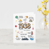 お父さんまたはお母さんへの1938年誕生日カード カード (黄色い花)