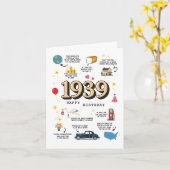 お父さんまたはお母さんへの1939年誕生日カード カード (黄色い花)