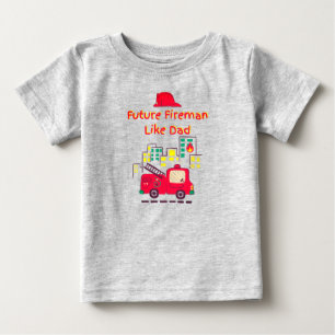 お父さんみたいなおまわりさん(手描き) ベビーTシャツ