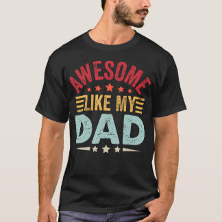 お父さんみたいにかっこいい おもしろお父さんの引用 フザーズデー Tシャツ