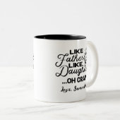 お父さんみたいに娘のああクソ ツートーンマグカップ (正面右)