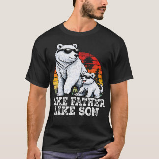 お父さんみたい+息子みたい クマ ファミリー 楽しい Tシャツ