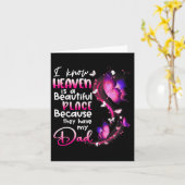 お父さんを偲んで天使は天国が美しいことを知る カード (黄色い花)