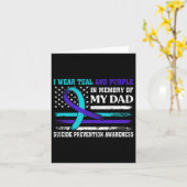 お父さんを偲んで 自殺予防啓発 アメリカ カード (黄色い花)