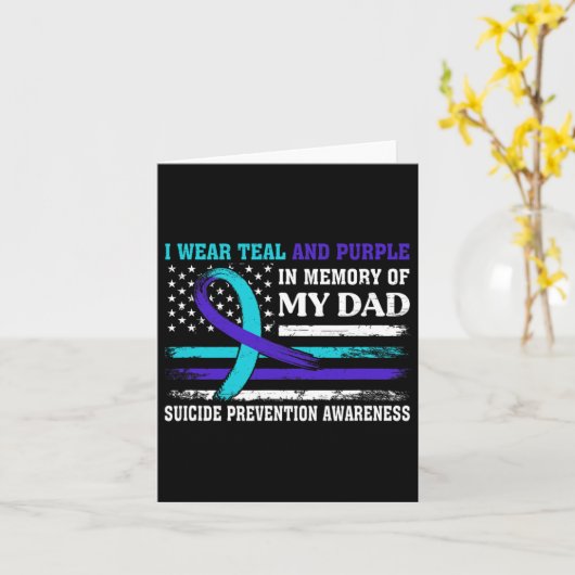 お父さんを偲んで 自殺予防啓発 アメリカ カード (黄色い花)