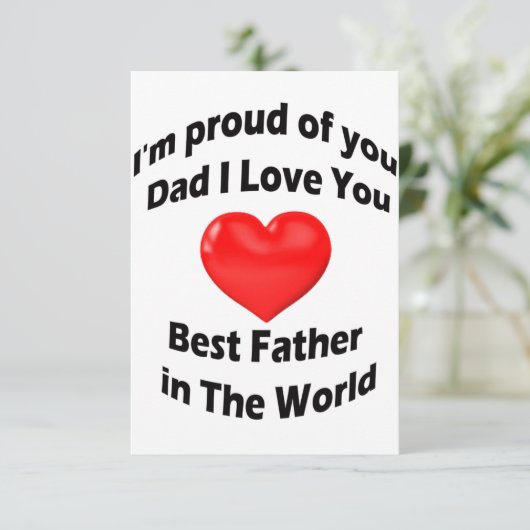 お父さんを愛誇りを持ったするパパの私最高のは サンキューカード (スタンド正面)