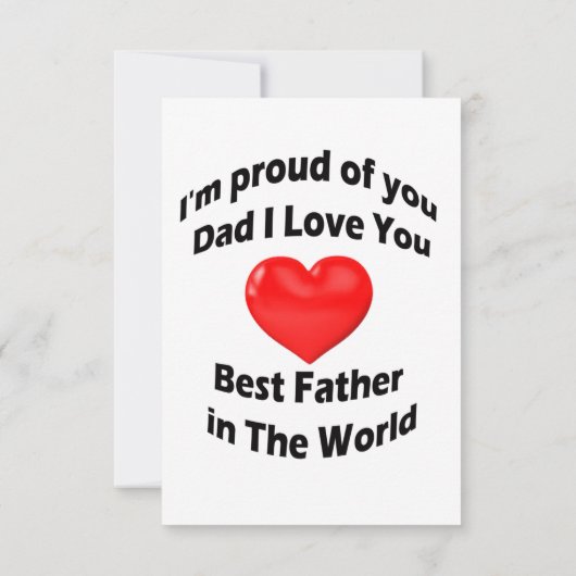 お父さんを愛誇りを持ったするパパの私最高のは サンキューカード (裏面)