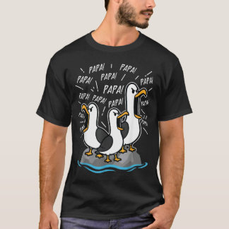 お父さんカモメ おもしろパパカモメ 父の日ユーモア Tシャツ