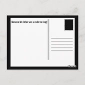 お父さんクッキーのジョーク ポストカード (裏面)