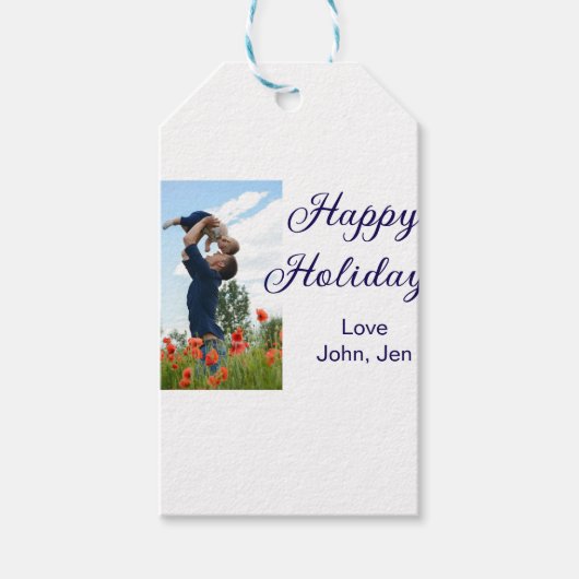 お父さんクリスマス家族ギフトm ギフトタグ (正面)