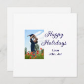 お父さんクリスマス家族ギフトm シーズンカード (正面/裏面)