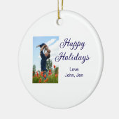 お父さんクリスマス家族ギフトm セラミックオーナメント (左)