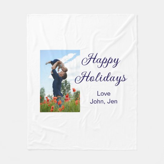 お父さんクリスマス家族ギフトm フリースブランケット (正面)