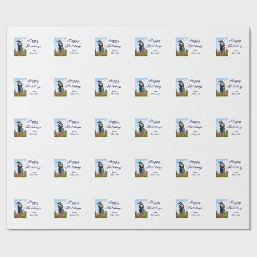 お父さんクリスマス家族ギフトm ラッピングペーパー (フラット)