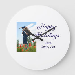 お父さんクリスマス家族ギフトm ラージ壁時計