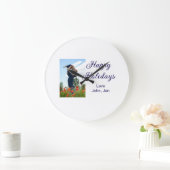 お父さんクリスマス家族ギフトm ラージ壁時計 (ホーム)