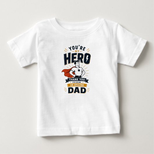 お父さんサッカーTシャツ ベビーTシャツ (正面)