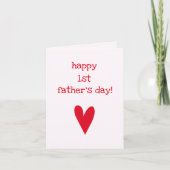 お父さんデビューおめでとう！ | 赤いハート 父の日 カード (正面)