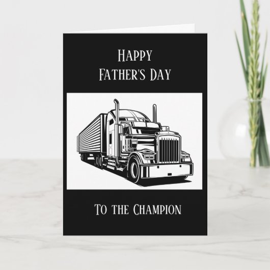 お父さんトラック運転手の父の日 カード (正面)