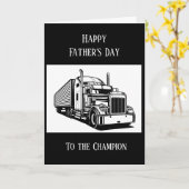 お父さんトラック運転手の父の日 カード (黄色い花)
