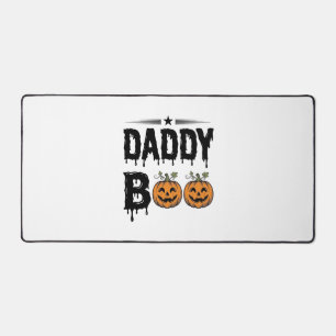 お父さんブーヴィンテージハロウィンカボチャTシャツデザイン_1 デスクマット