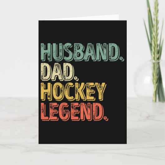 お父さんホッケー伝説面白い父の日ジ カード (正面)