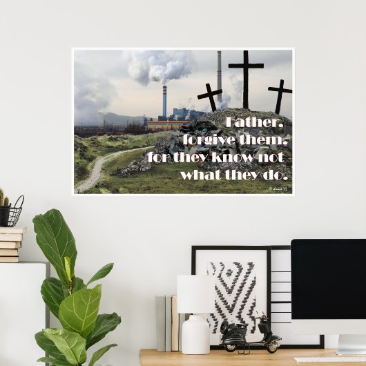 お父さんポスター許して ポスター (ホームオフィス)