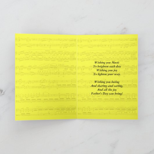 お父さんミュージカルお父さんのバイオリンのデイカード カード (内部)