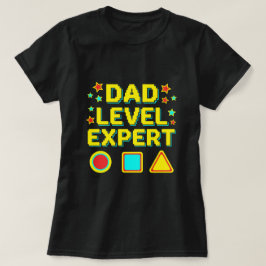 お父さんレベルエキスパート レトロゲーマーお父さんTシャツ Tシャツ