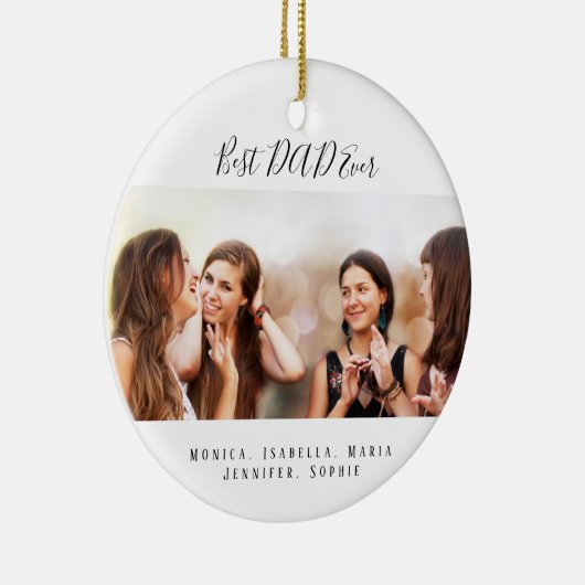 お父さん写真の子供 セラミックオーナメント (右)