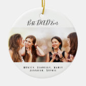 お父さん写真の子供 セラミックオーナメント (正面)