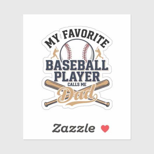お父さん大好き野球選手ビンテージTシャツデザイン シール (シート)