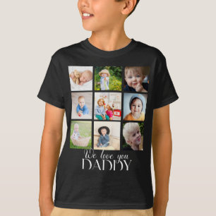 お父さん大好き!美しいコラージュ9枚の写真 Tシャツ