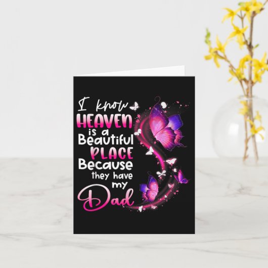 お父さん天使が天国で美しく輝く記憶 カード (黄色い花)