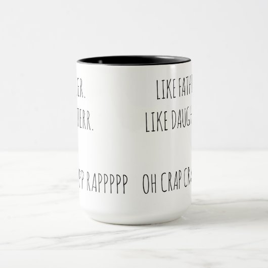お父さん好き娘おもしろい引用文コーヒーマグ マグカップ (中央)