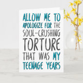 お父さん娘さんからお詫びさせて カード (黄色い花)