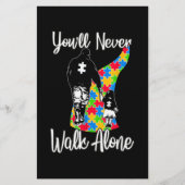 お父さん娘の自閉症は、1人で歩くことは決してない 便箋 (正面)