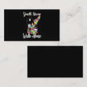 お父さん娘の自閉症は、1人で歩くことは決してない 名刺 (正面/裏面)