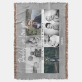 お父さん家族パパお父さんの日6写真 スローブランケット (正面縦)