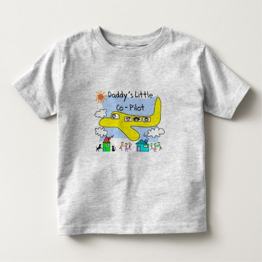 "お父さん小さい副操縦士"はTシャツをからかいます トドラーTシャツ (正面)