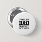 お父さん必死で運転して稼いで拍手喝采Tシャツデザイン_1 缶バッジ (正面&裏面)