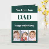 お父さん愛してるよ 父の日 緑と白の写真 カード (黄色い花)